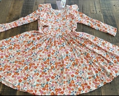 Dot Dot Smile size 7 or 8/10 girls floral Ruffle twirl dress New