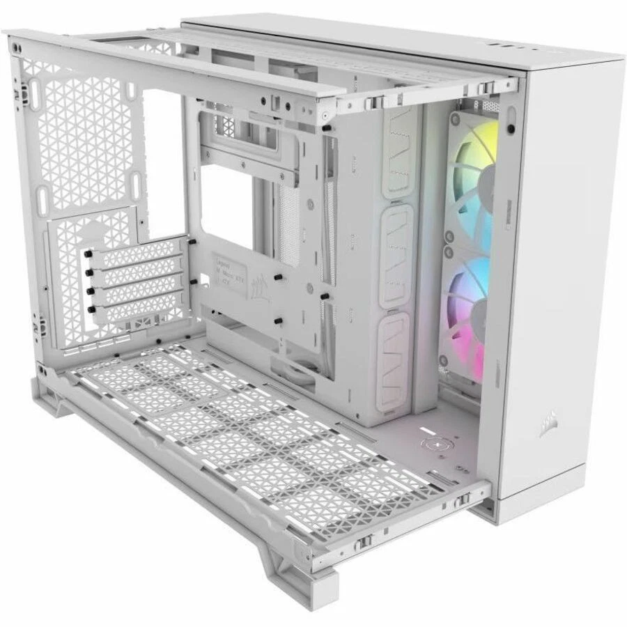 Corsair iCUE LINK 2500X RGB Micro ATX Dual Chamber PC Case - White - Image 3 of 4