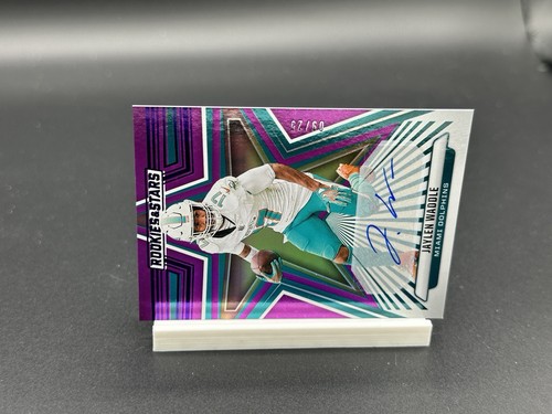 2024 Rookies & Stars Jaylen Waddle Purple Auto /25 #59 Miami Dolphins - Picture 3 of 4