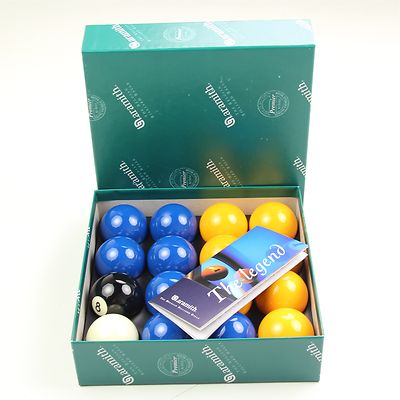 Aramith Premier BLAU & GELB 2'''' Poolbälle + 1 7/8'''' Queue Ball, geeignet für Pubs