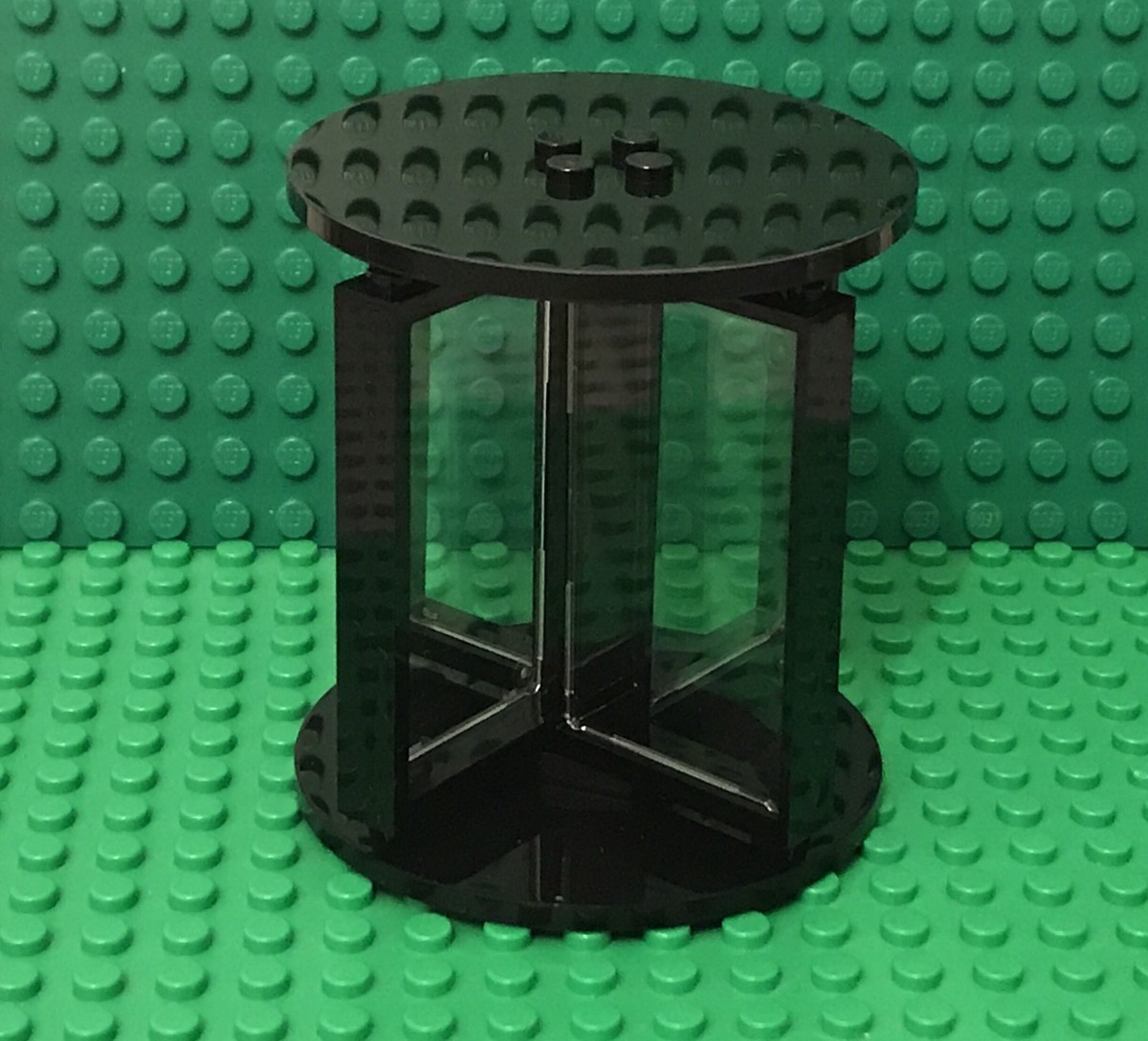 Lego City Town Black Revolving Door With 1x4x6 Trans-clear Glass