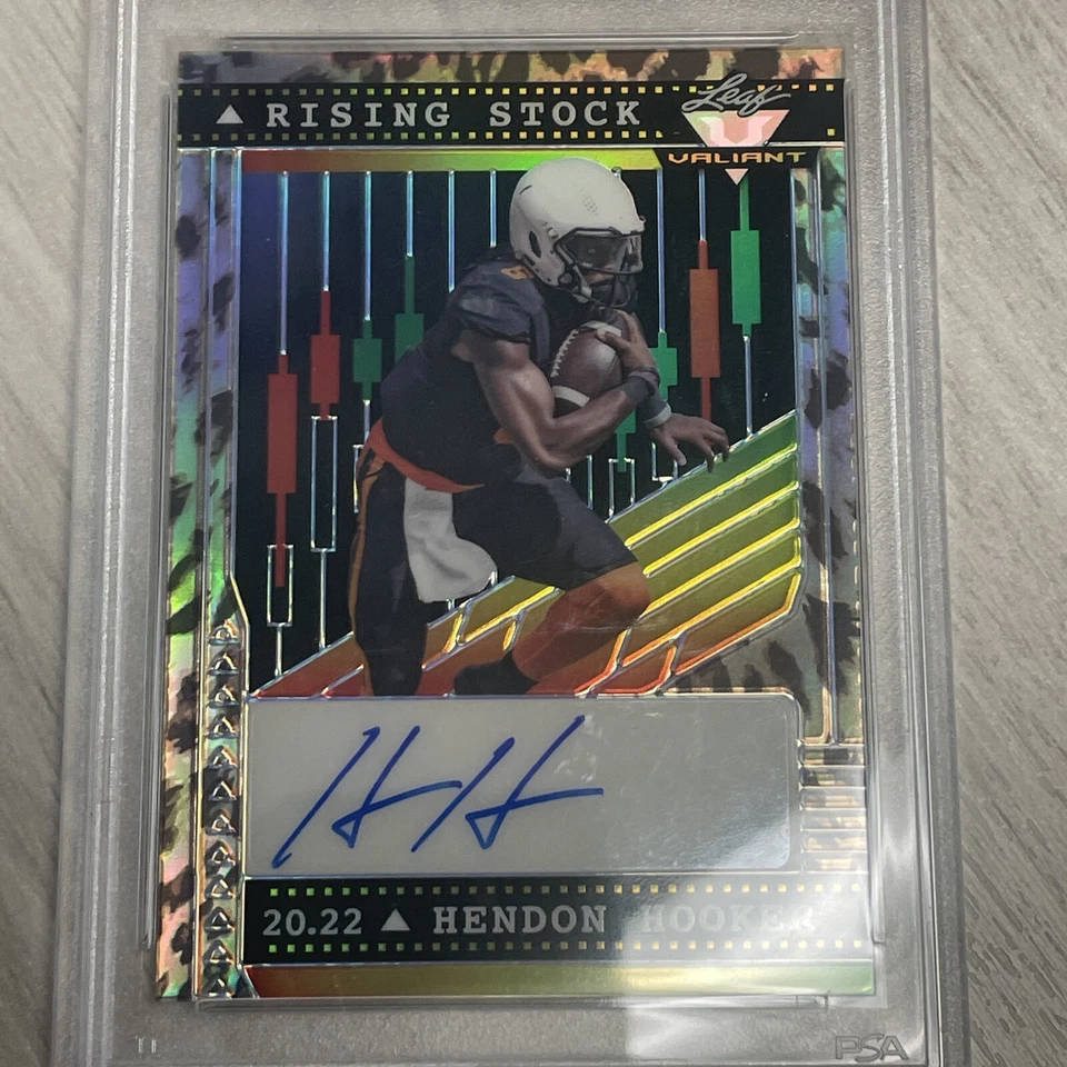 2022 Leaf Valiant Rising Stock Auto Rs Auto Leopard Hendon Hooker 4/5 PSA 10🔥 - Image 3 of 4