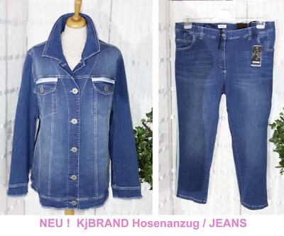 KjBRAND Designer JEANS Anzug JACKE + MAGIC HOSE 48 50 BLAU  Borden DEMIN   SET