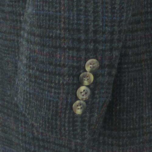 42L Abogado Vintage Gris Multicolor Lana Tweed Chaqueta Hombre Deporte Abrigo - Imagen 5 de 8