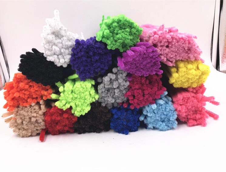 100pc chenille craft stems pipe cleaners 30cm (12") long, 6mm wide-lots colours - Image 3 of 4