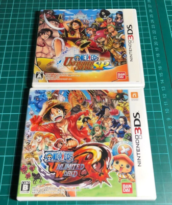 One Piece Unlimited Cruise SP & Unlimited World R set Nintendo 3DS
