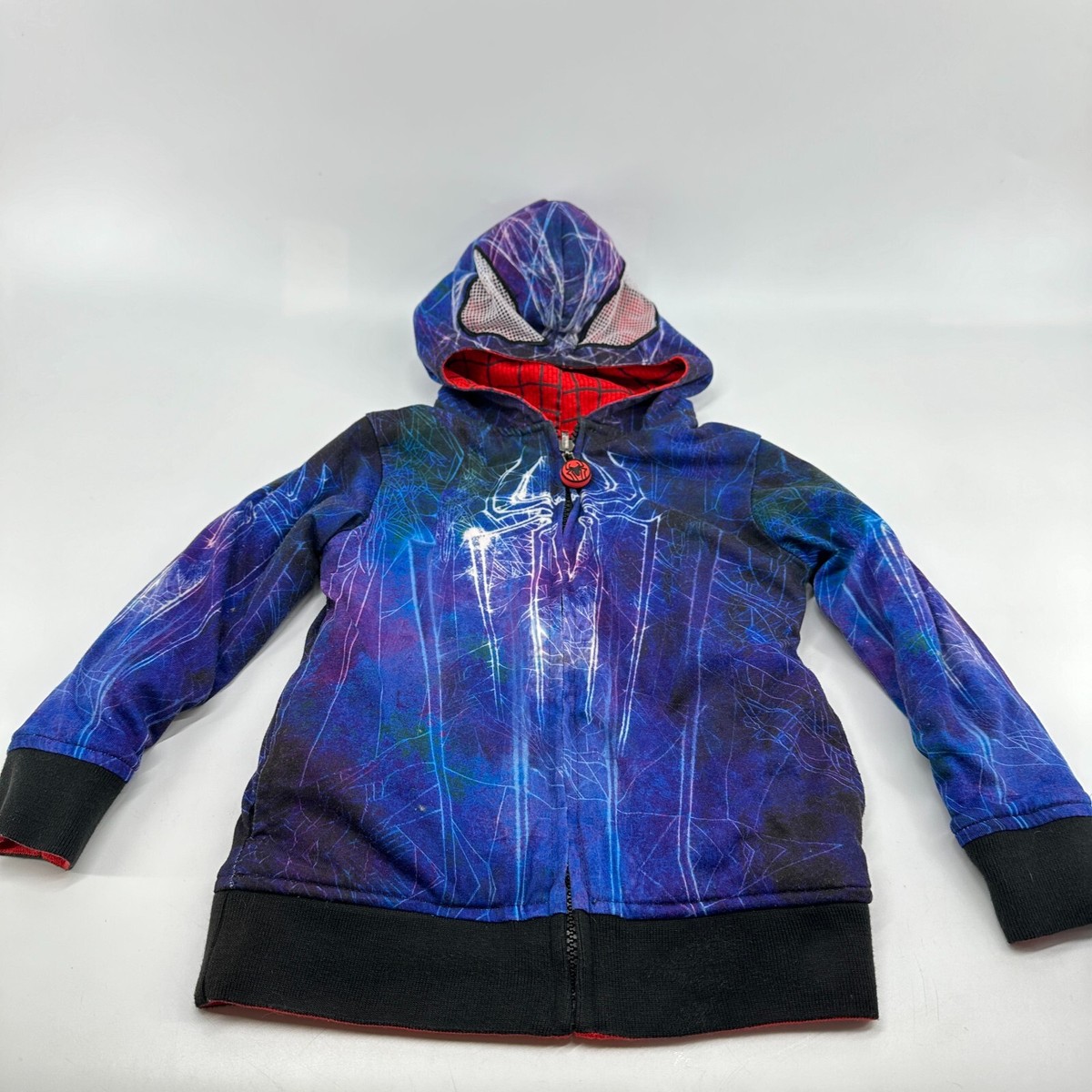 Marvel The Amazing Spider Man 2 Full Zip Hoodie Red Blue Boy's 4