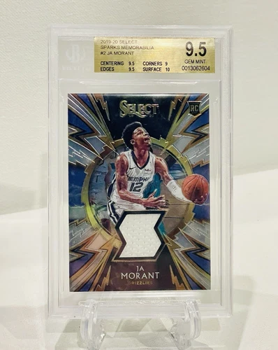 Ja Morant 2019-20 Prizm Select Sparks Rookie Patch Prizm BGS 9.5