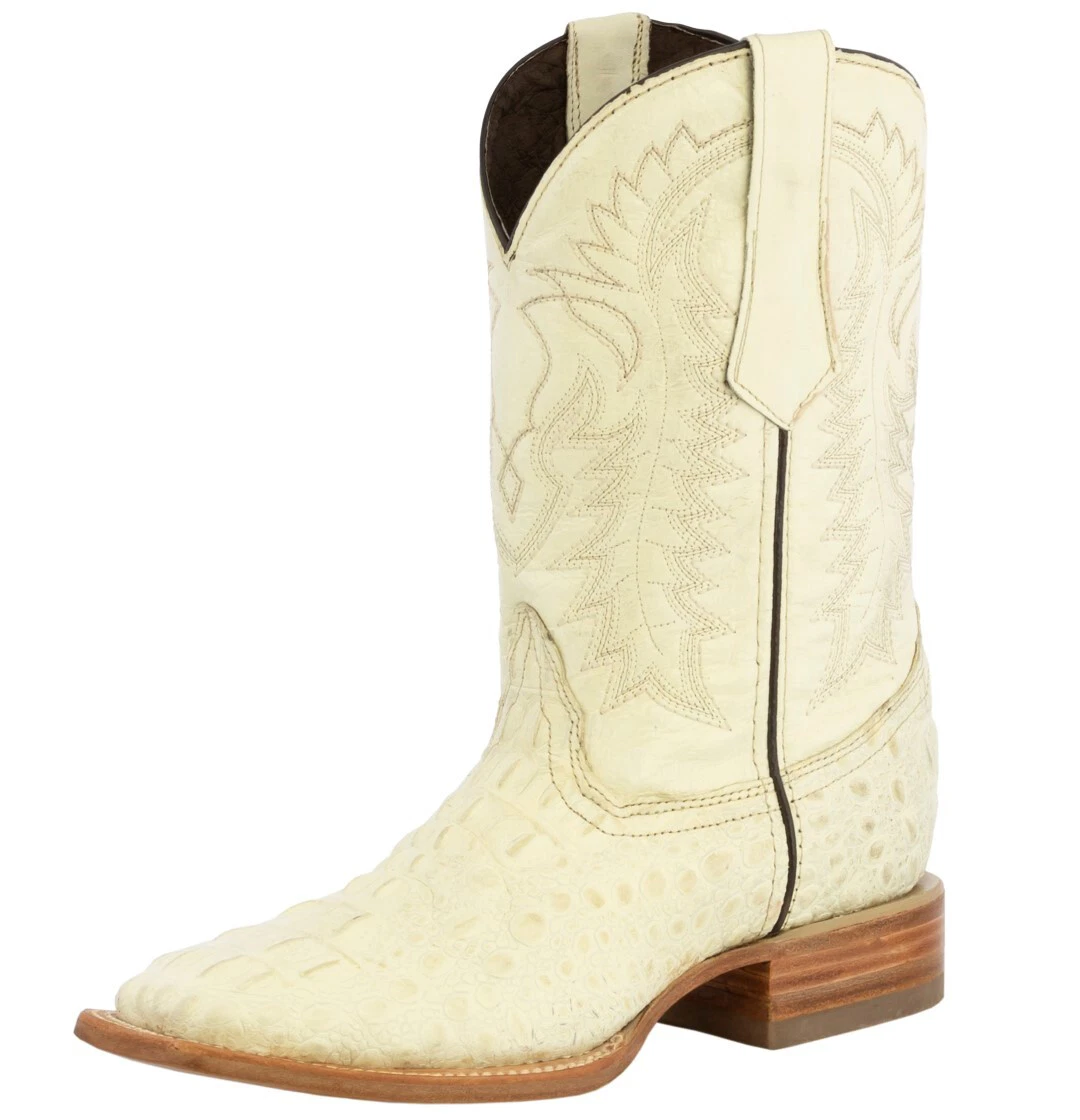 Mens white top western boots