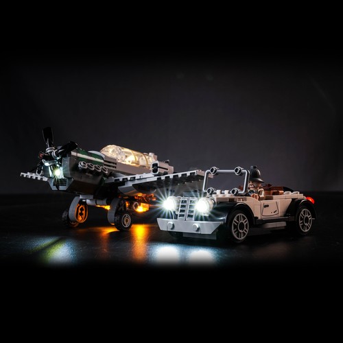 Kit de luz LED BrickBling para LEGO The Last Crusade Fighter Plane Chase 77012 Set - Imagen 10 de 10