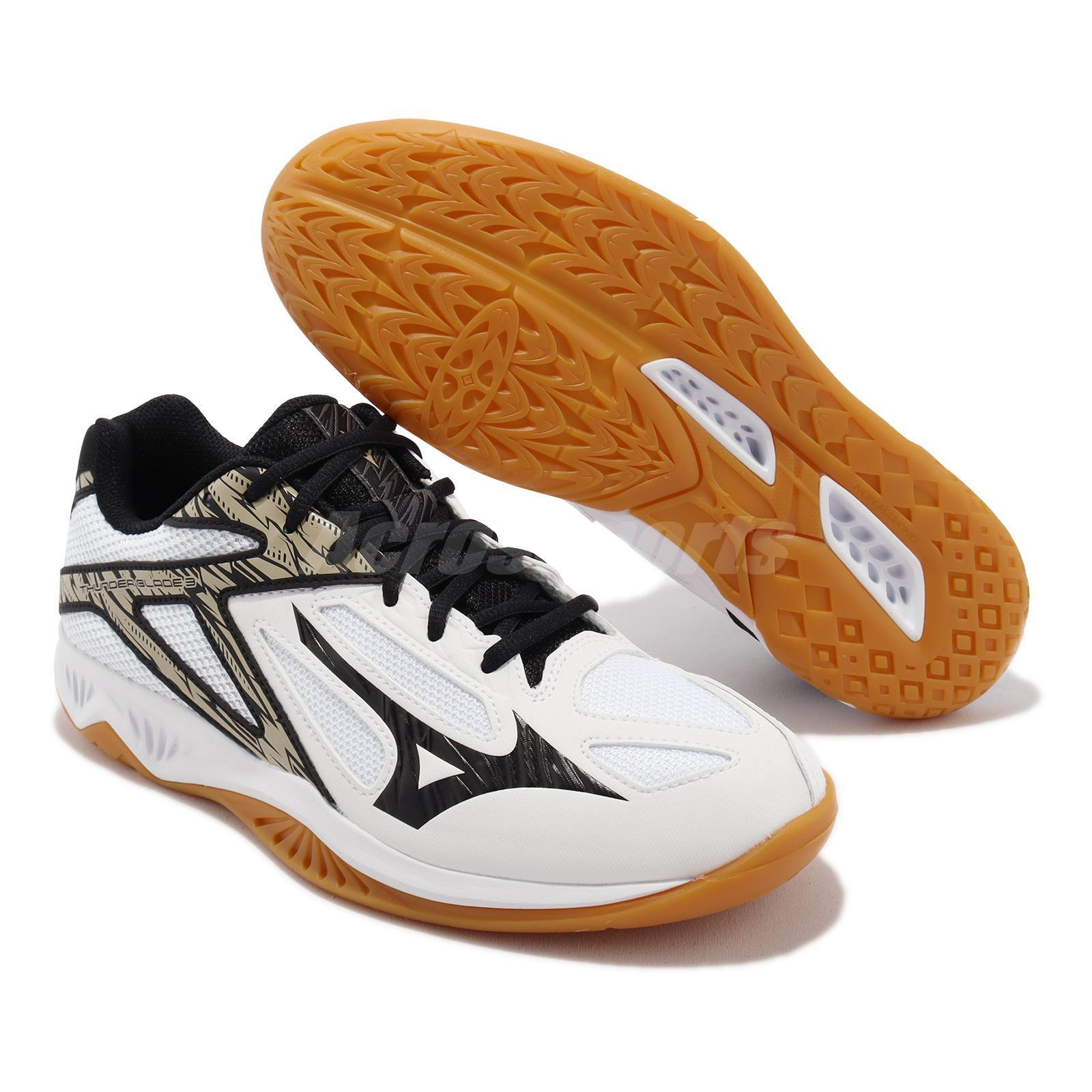 Mizuno Thunder Blade 3 White Black Gum Men Volleyball Shoes Sneakers