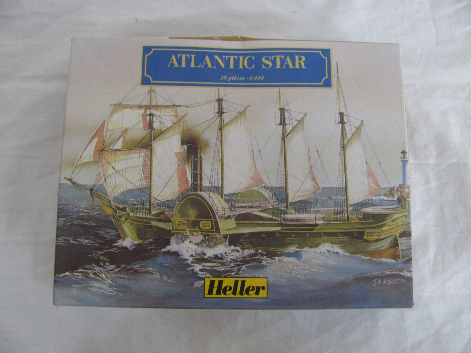 Heller 1/440 Scale Atlantic Star Steamship Model Kit #79701 Parts / Restore