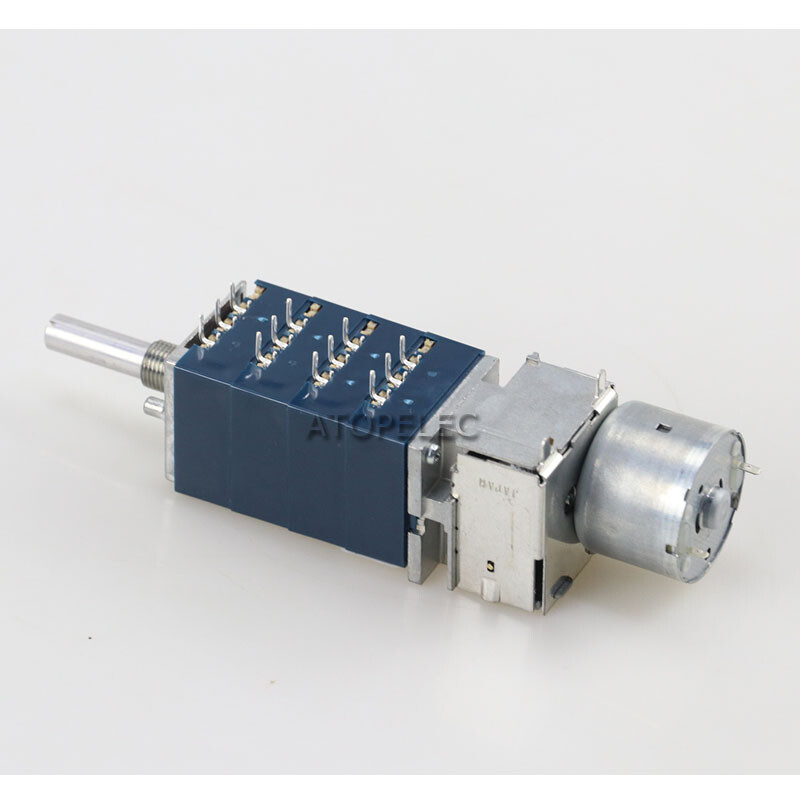 Japan ALPS RK27 Motorized LOG Stereo Potentiometer Quad 10K Japan ALPS RK27 Motorized LOG Stereo Potentiometer Quad 10K