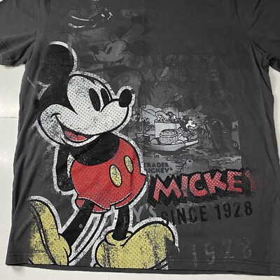 Vintage Disney Mickey Mouse AOP T Short Large Graphic Shirt L | eBay