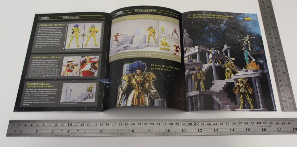 Bandai Saint Seiya Myth Cloth 2016 tríptico catálogo español muy raro de gran tamaño Foto 2 de 4