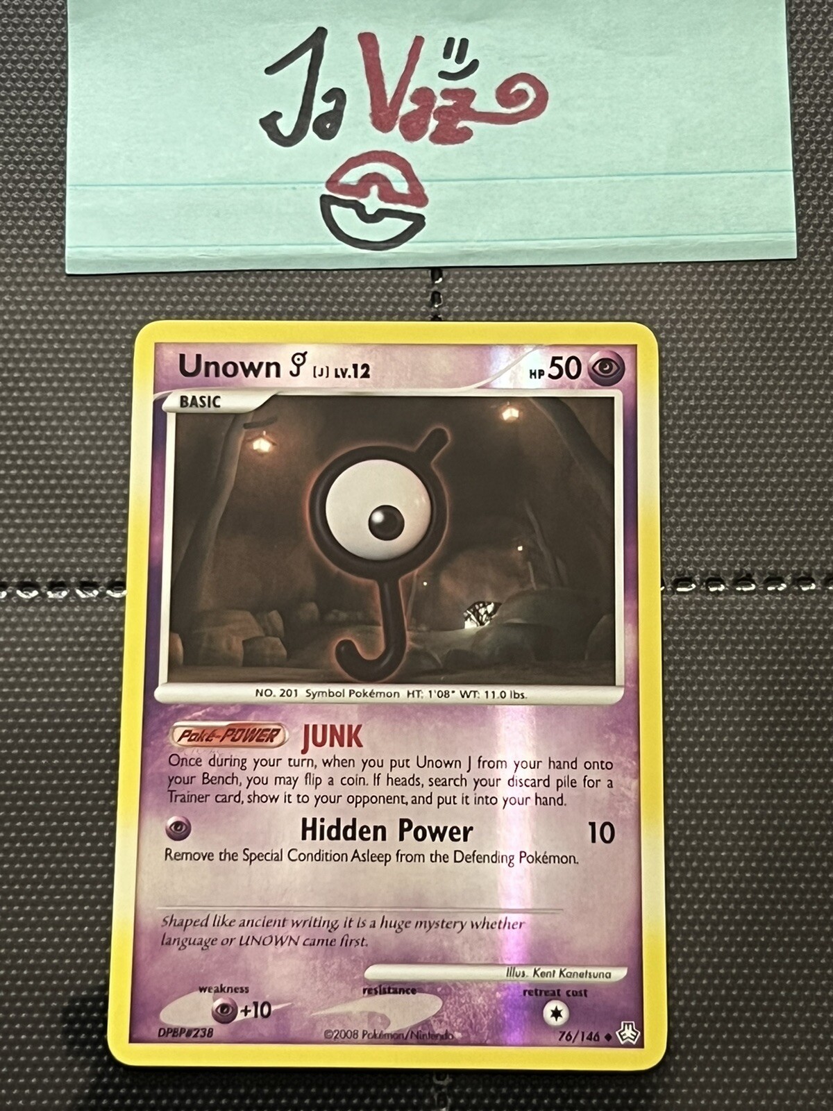 Unown J 76/146 Reverse HOLO NM Diamond & Pearl Legends Awakened Unown [J] (J)