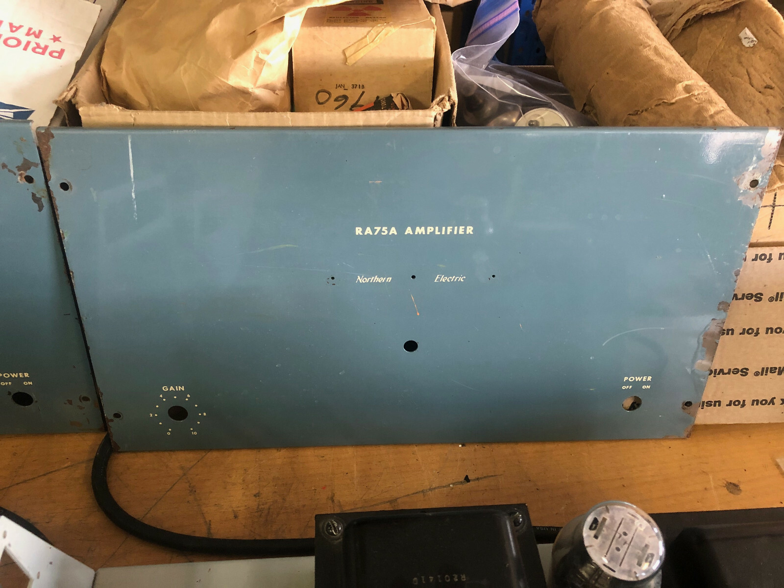 Pair Northern Western Electric RA75A MONOBLOCK Mono EL34 tube Amplifiers