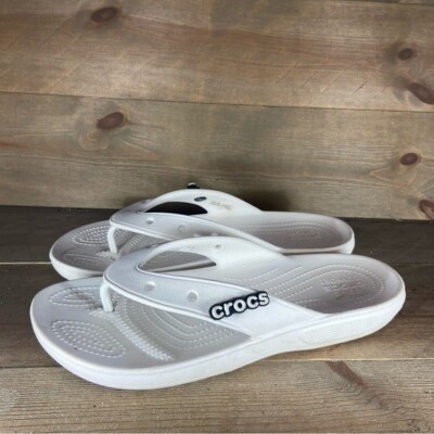 CROCS men’s White Slip-On Sandals crocs classic mens size 9 shoes white slip on slide comfort  main image 2