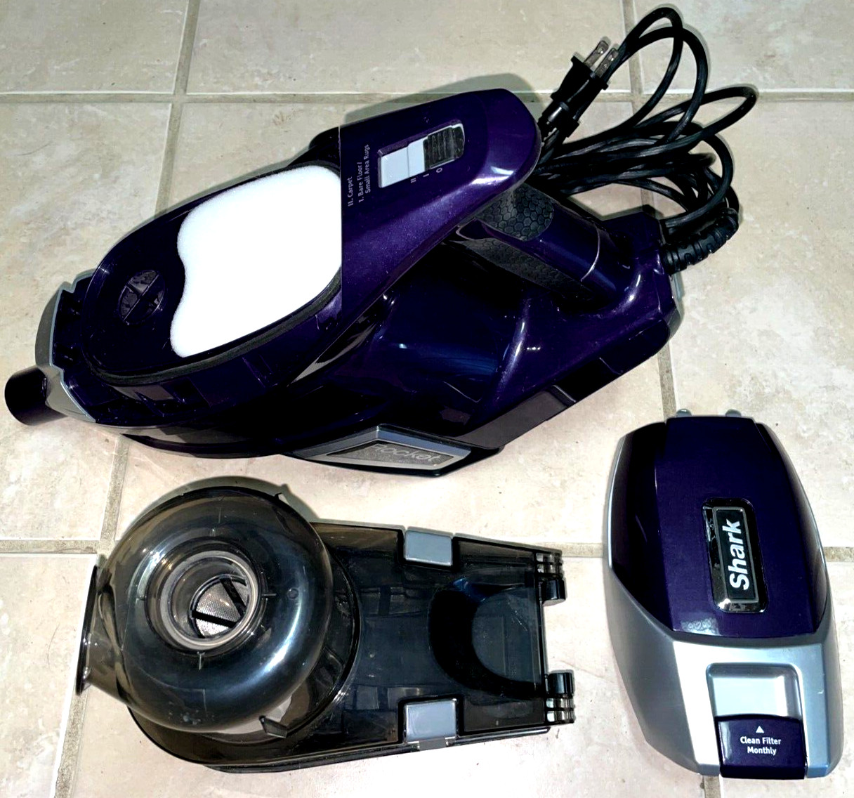 Shark Rocket UV480 DuoClean Corded Stick Vacuum Power Head and
