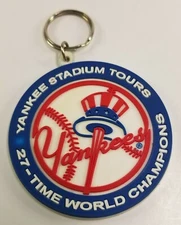 Vtg Keychain Keyring Yankee Stadium Tours Zales 27 Time World Champions A21a SP