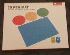 3D Printing Pen Mat 3D Pen Heat-Resistant Silicone Pad with Patterns and 6 PCS
