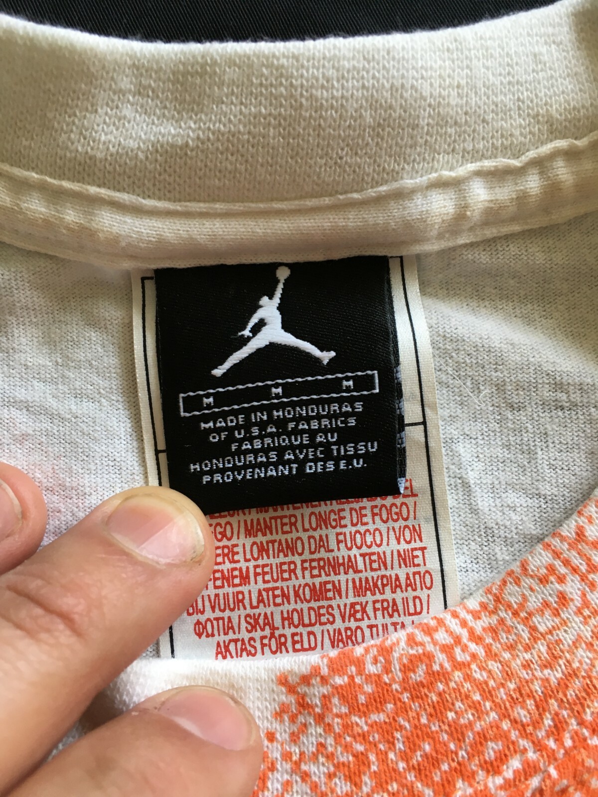 Vtg NIke Jordan Retro VIII 8 shirt 2000 Medium Anniversary M Full 90s thick cott image 7