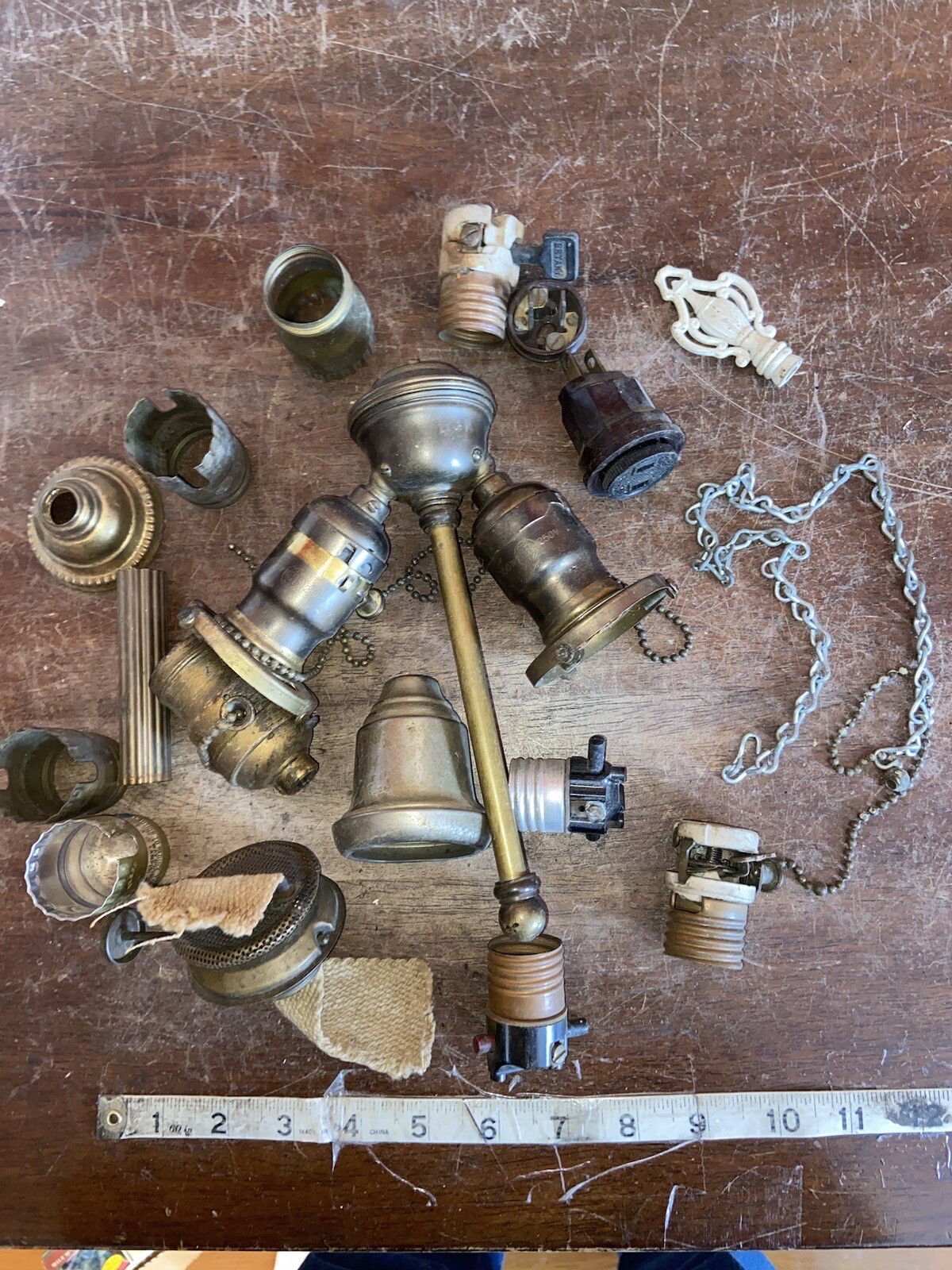 Vintage Mixed Lot Brass Lighting Parts eBay