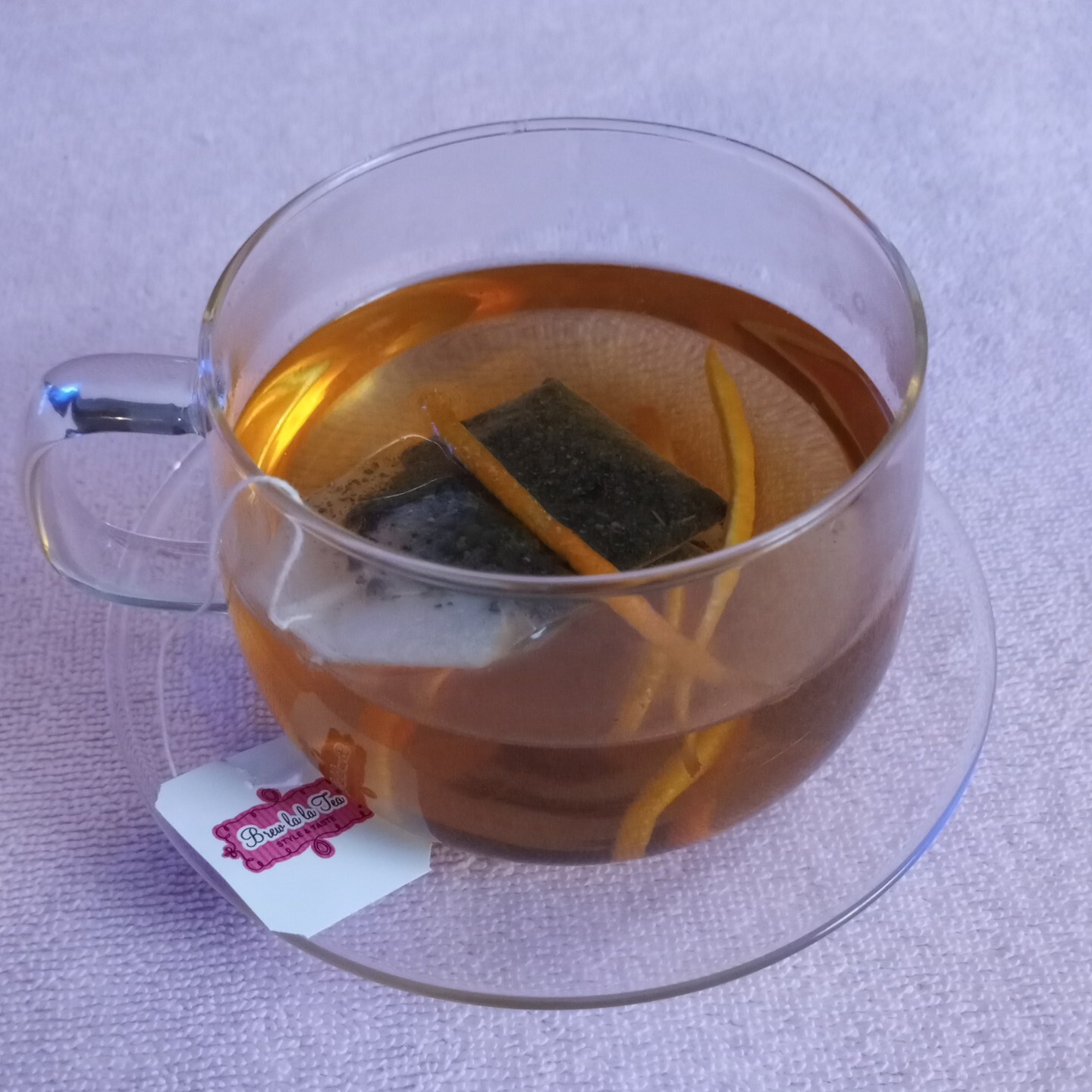 MUJI Heat-resistant Glass hot Tea cup, saucer 250ml clear sleek contemporary EUC