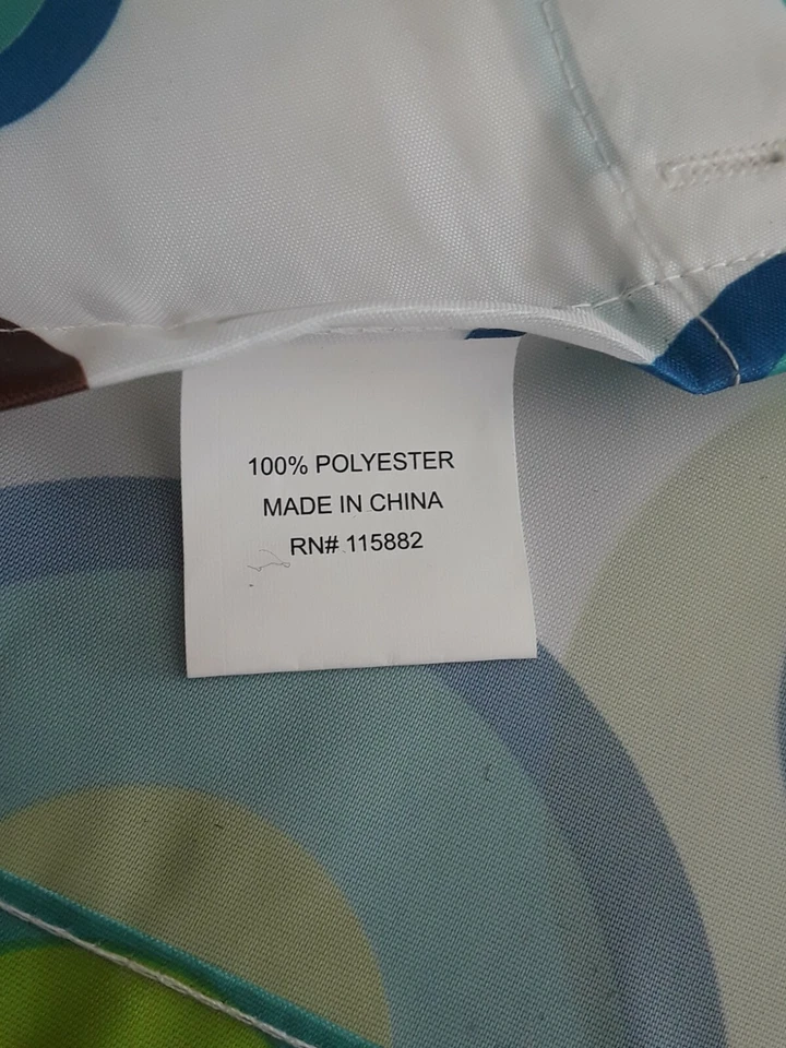 Colorful Mod Shower Curtain With Hooks. Circles. Pink, Blue, Brown, NWOT - Image 4 of 4