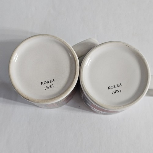 Lot Of 2 Vintage Christmas Coffee Mug Set Marked With Korea (WS) - Picture 6 of 6