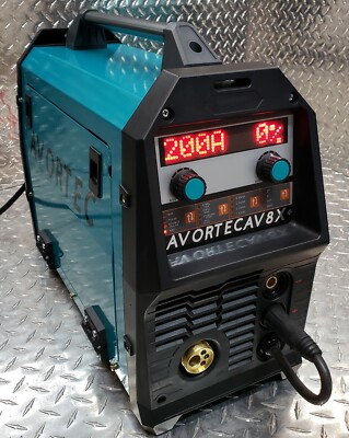 AV8X+ MIG 200 SYNERGY SINGLE / DOUBLE PULSE WELDER, 220V