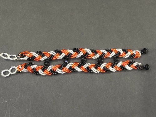Artisan Hand Beaded Mayan Bracelet double strand rhyme stones from Guatemala 017 - Picture 4 of 4