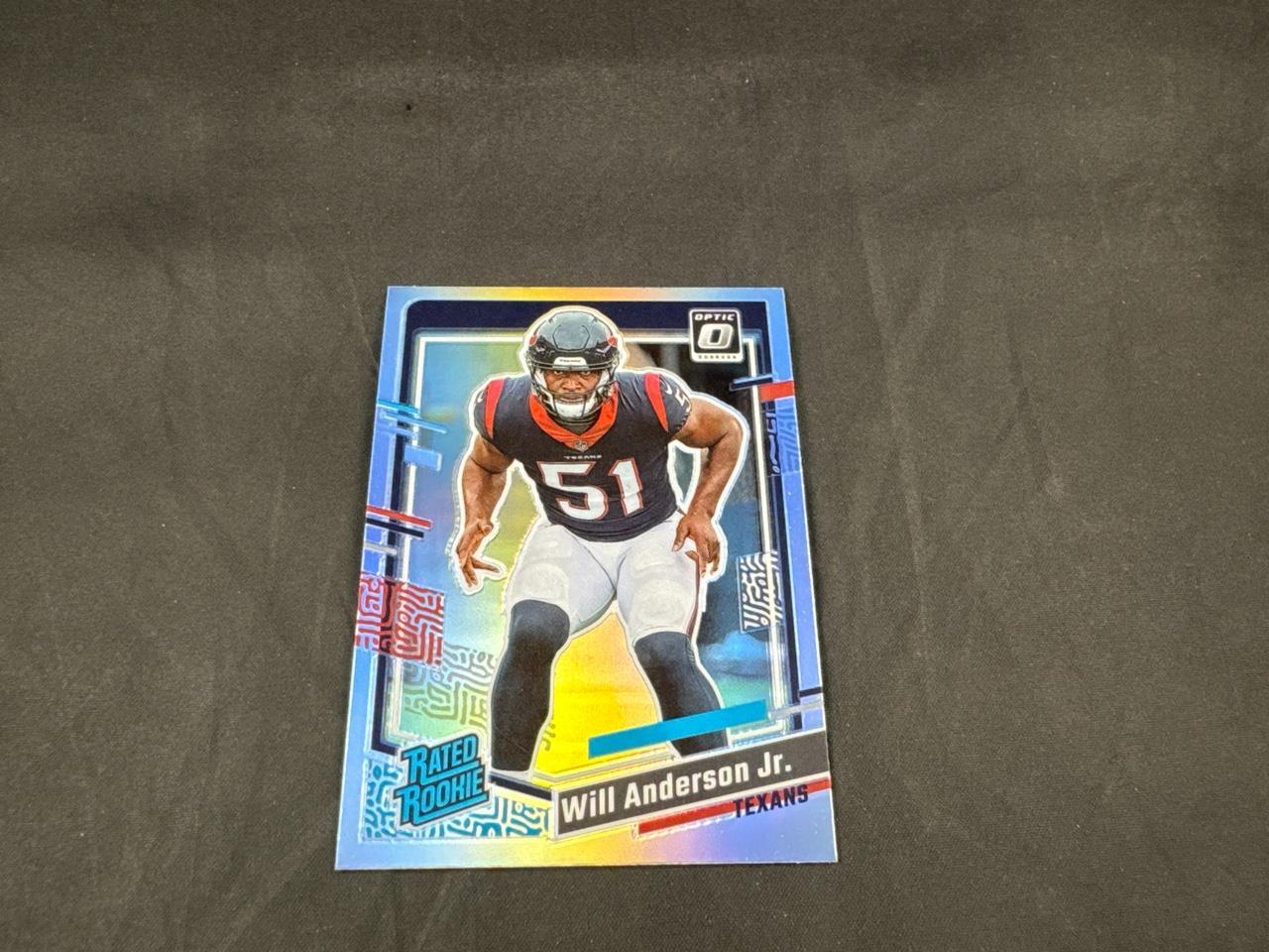 2023 PANINI DONRUSS FOOTBALL WILL ANDERSON JR RATED ROOKIE OPTIC PREVIEW HOLO