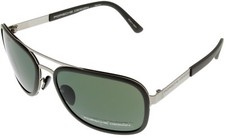Porsche Design Sunglasses Titanium Grey Silver Unisex P8553 D Aviator