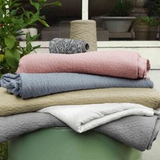 Copriletto Estivo matrimoniale elegante SOMMA in Misto Lino Living NO Stiro