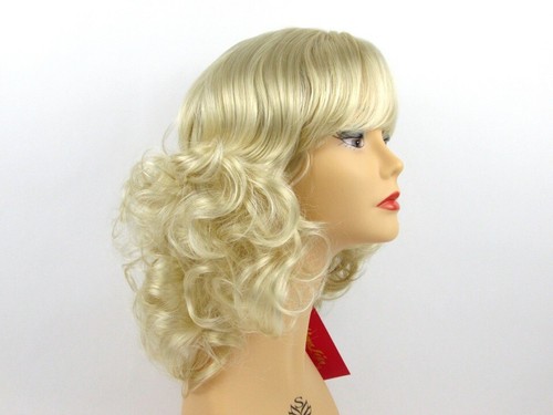 WOMENS LONG MID-LENGTH WAVY LOOSE CURLS CURLY HAIR FLIP UP WIG W/ BANGS JENNA - 第 8/14 張圖片