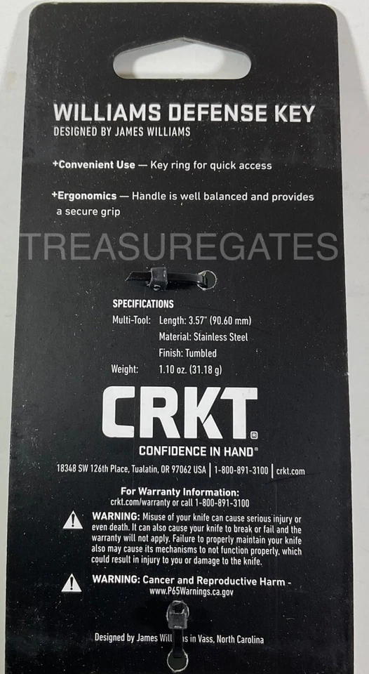 CRKT Columbia River Cuchillo y Herramienta Defensa Personal Llave Táctica EDC Supervivencia -NUEVO Foto 4 de 4