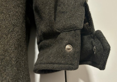 Aquascutum Olive Green Wool Cashmere Belted Coat, Quilted Lining, Fur Collar-M/L - Picture 9 of 17
