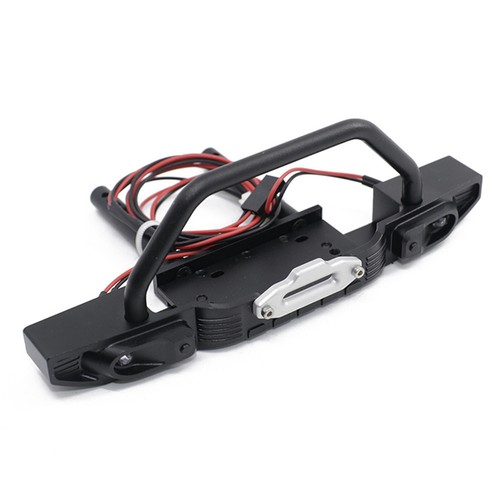 Metal Front Bumper w/Light Cable For TRX4 Axial SCX10 90046 1/10 RC Crawler Car