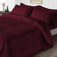 Best Duvet Collection 1000TC-1200TC 100 Cotton Select Item Wine Stripes