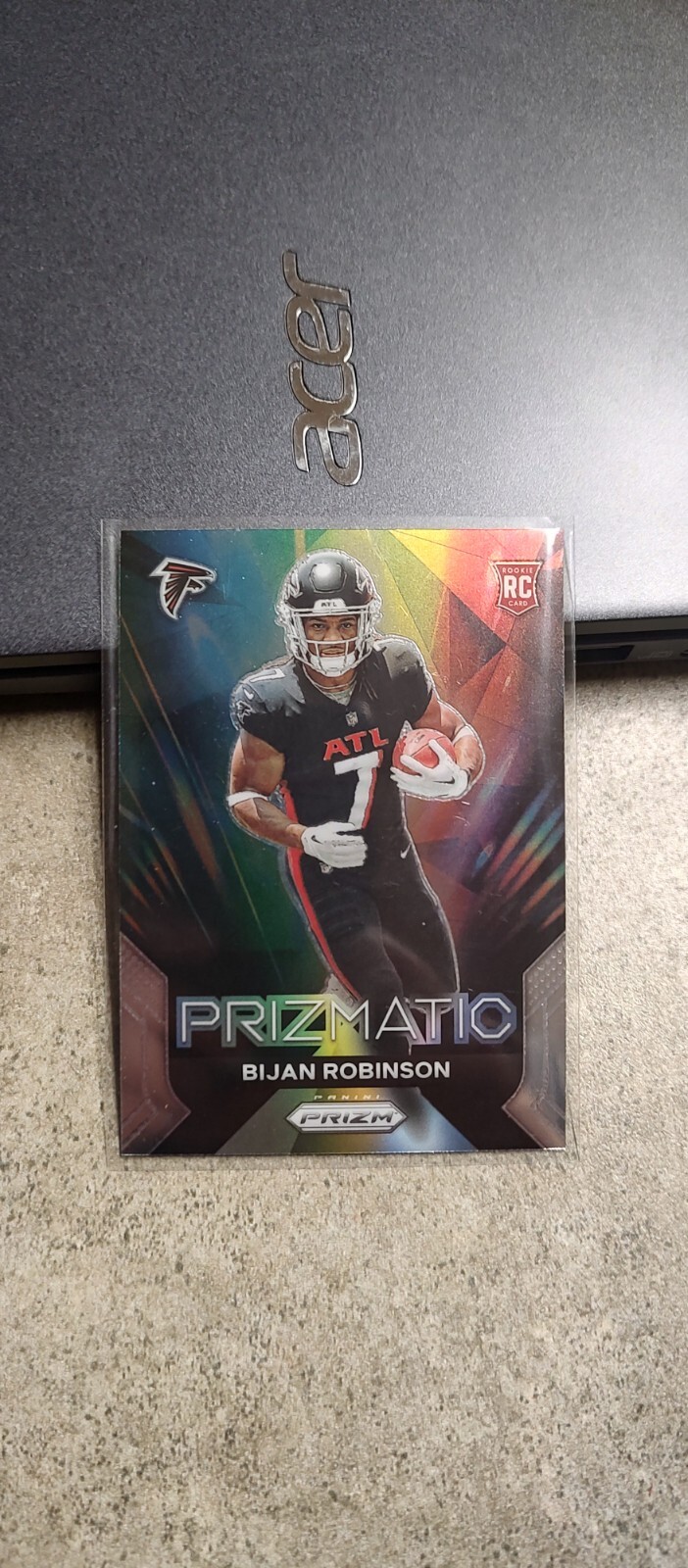 2023 Prizm Bijan Robinson Silver Prizm Prizmatic Rookie RC #19 Falcons