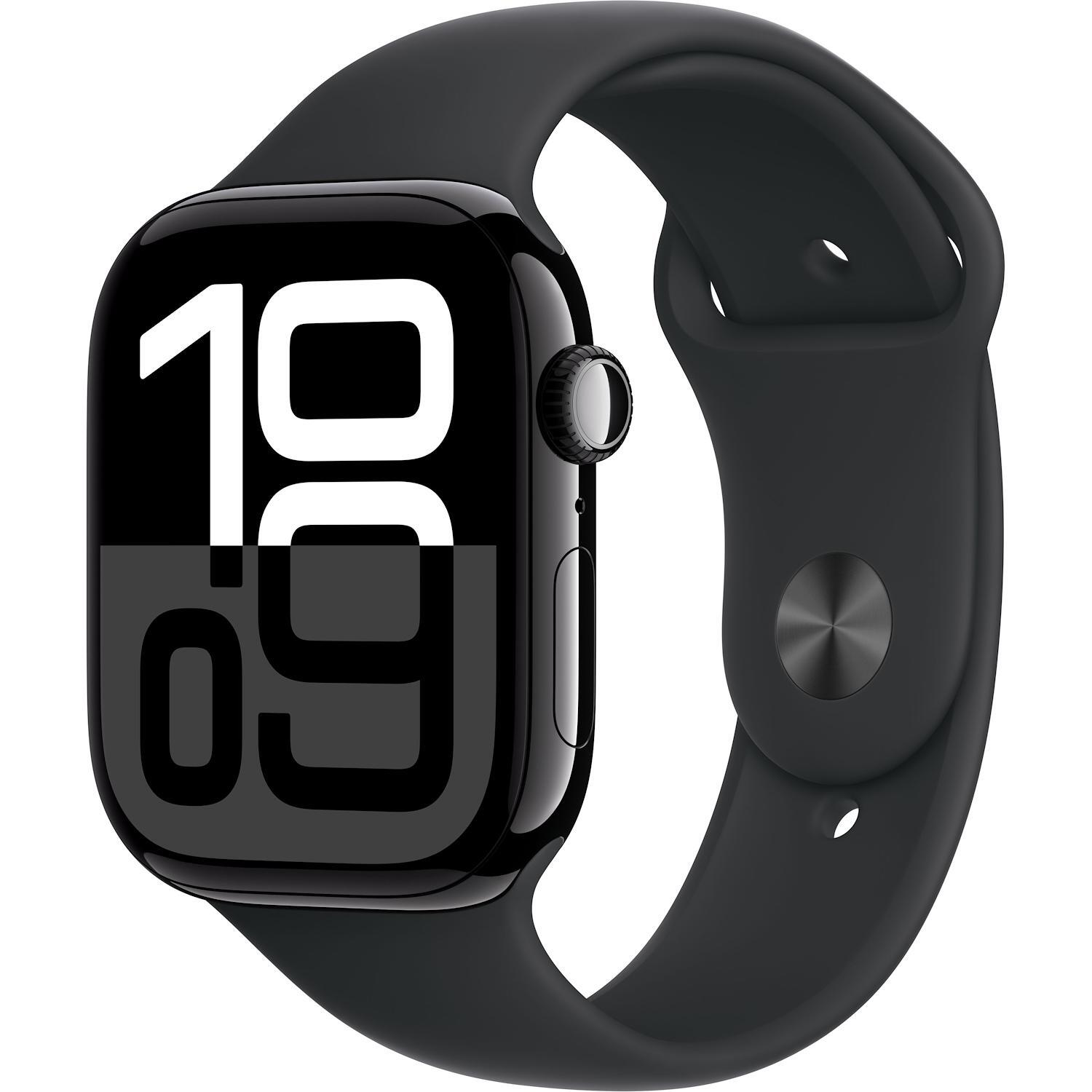 Apple Watch Series 10 GPS 46mm Jet Black Aluminium Case con Black Sport Band -