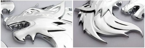 Car Badges Wolf Head Metal Animal Motorcycle Trunk Side Tailgate Emblem Sticker - Bild 8 von 13