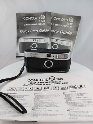 CONCORD 2040 Digital Camera 2.0 Megapixels 4x Zoom 7mb Memory