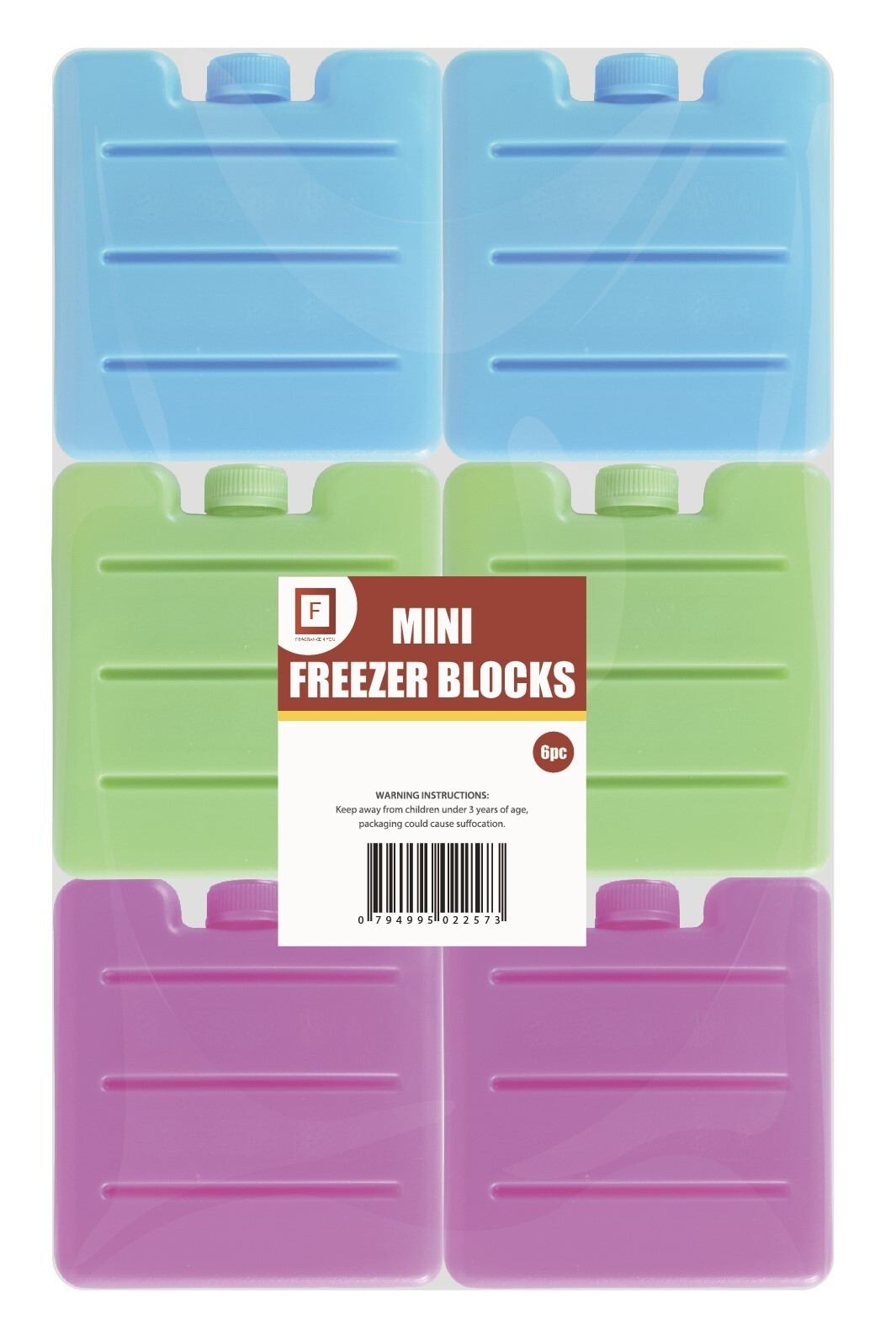 6 x Mini Freezer Blocks in 3 Colours