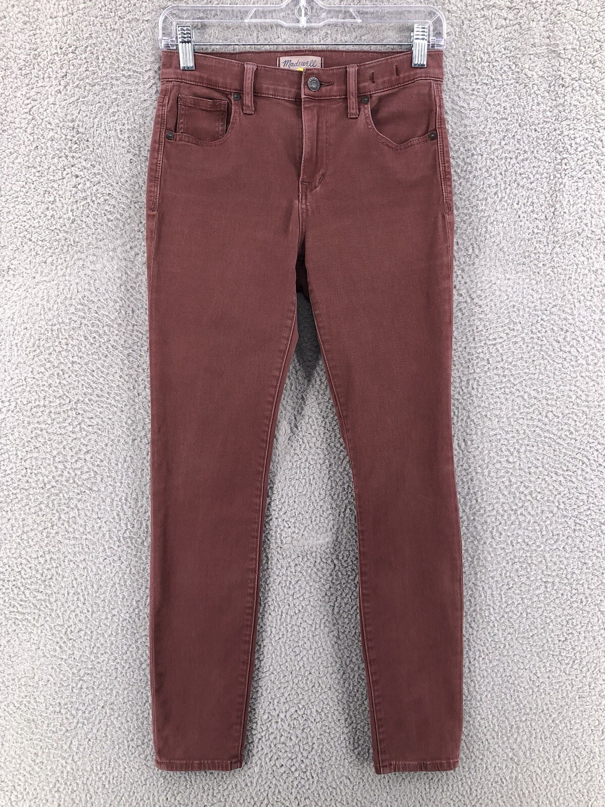 Madewell High Rise Skinny Jeans for Women Size 26 Stretch Red Denim 9154-image