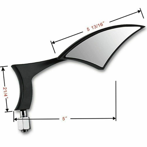 2x Motorcycle Black Spear Blade Mirrors Harley Davidson Sportster Dyna Softail - Picture 6 of 12
