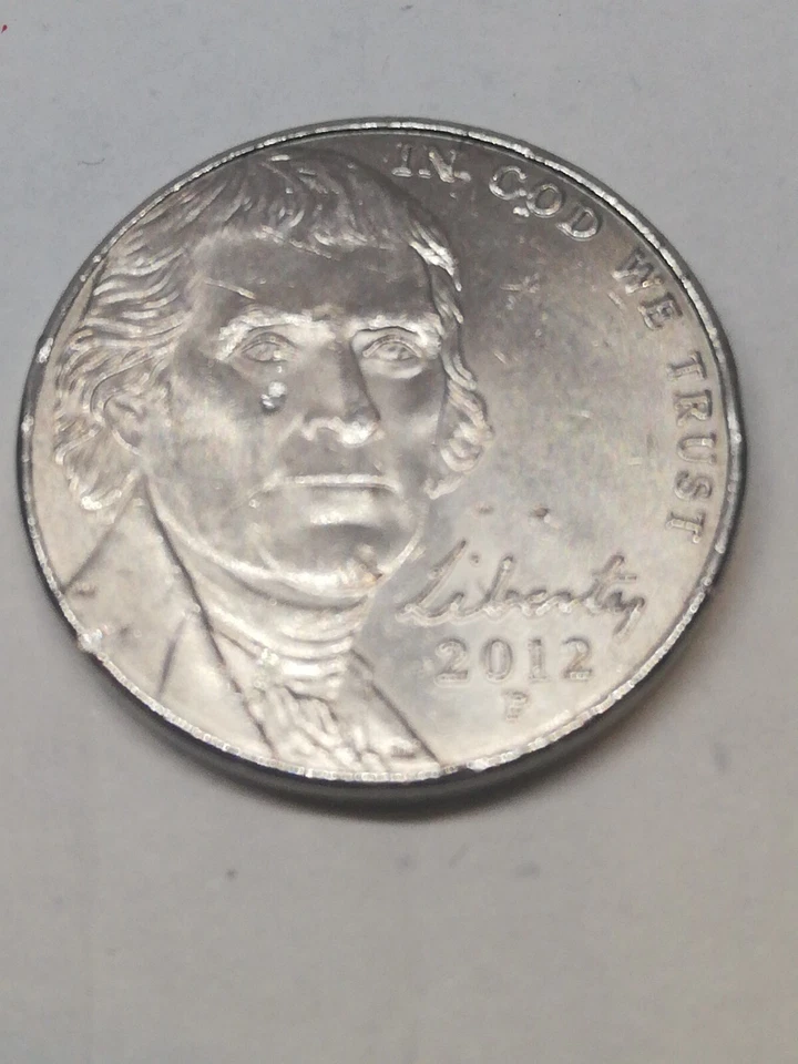 2012 P Jefferson Nickel Five Cent USD Error Coin Multiple Die Chips & Cracks - Image 3 of 4