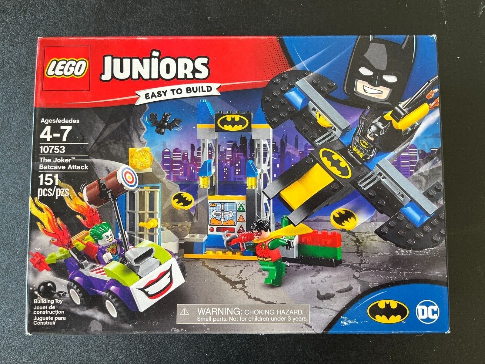 LEGO BATMAN JUNIORS #10753 The Joker Batcave Attack Set SEALED New MISB Box