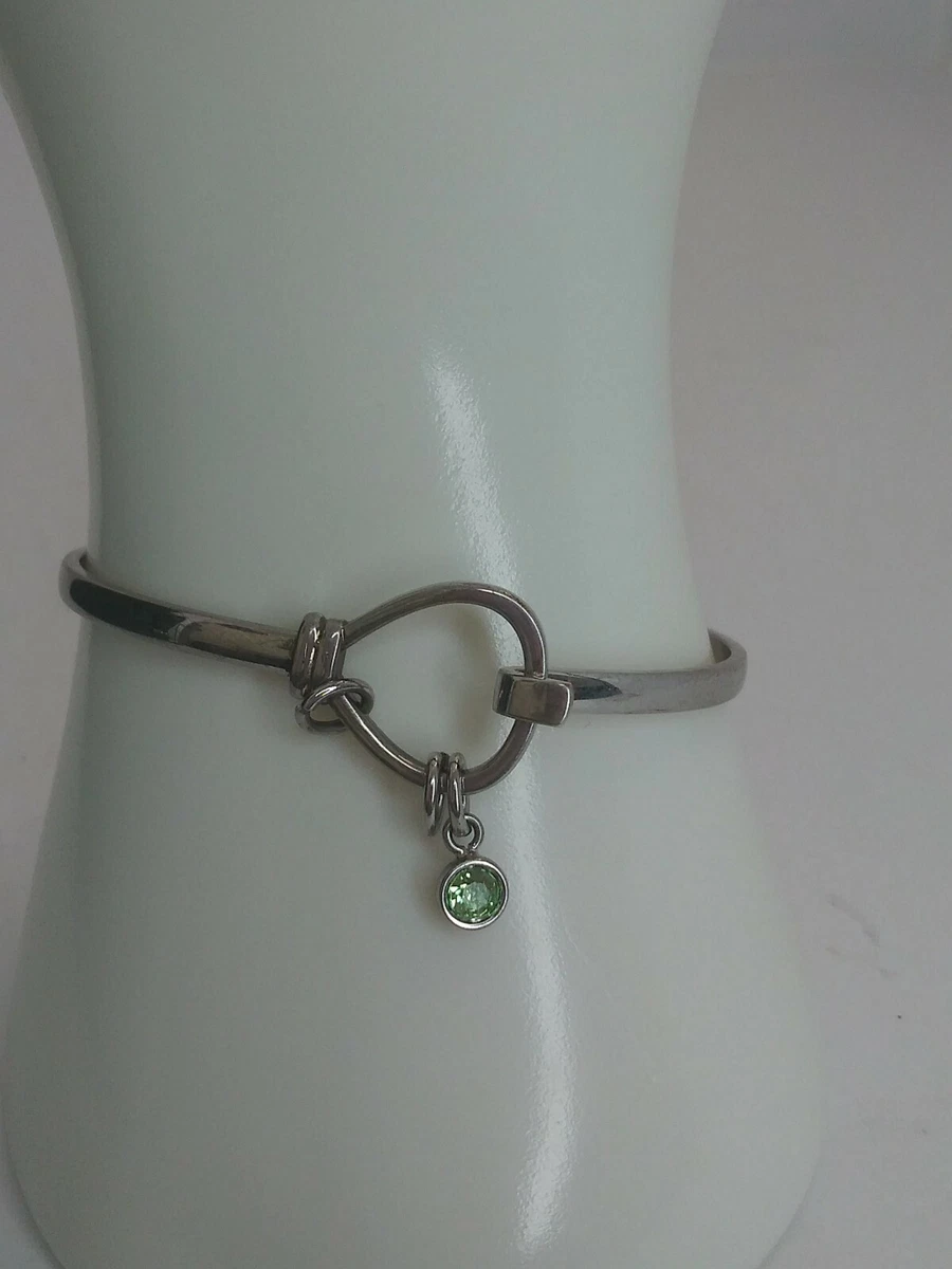 SU CZ CH Swarovski Bracelet Green Gem Augest stone eBay